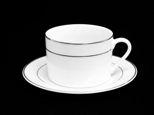 10 oz Silver Line Cup and Saucer – Madison - Item #54770