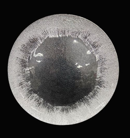 13" Silver Foil Rim Glass Charger - Item #55088-1