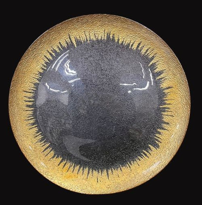 13" Gold Radiating Rim Glass Charger Plate - Item #55088-2