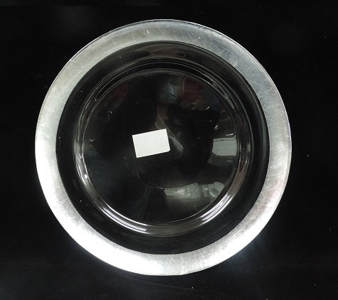 13" Silver Leaf Rim Glass Charger Plate - Item # 55091-1