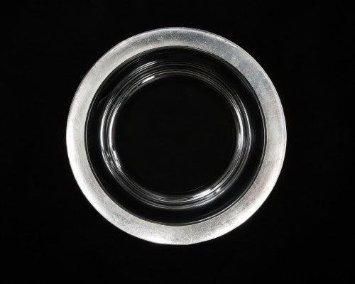 13" Silver Leaf Rim Glass Charger Plate - Item # 55091-1