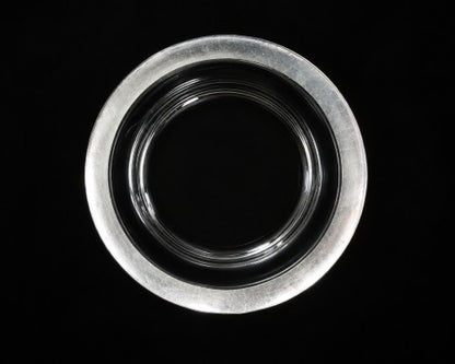 13" Silver Leaf Rim Glass Charger Plate - Item # 55091-1