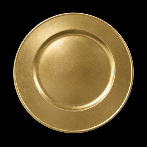 13" Classic Gold Plastic Charger Plate - Item #55751