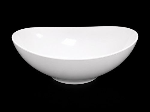 13.4" x 11.8" Oval White Melamine Bowl Item #57015-1