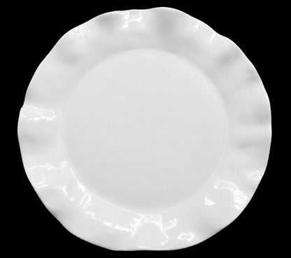 17.5" White Textured Melamine Platter Item #57016