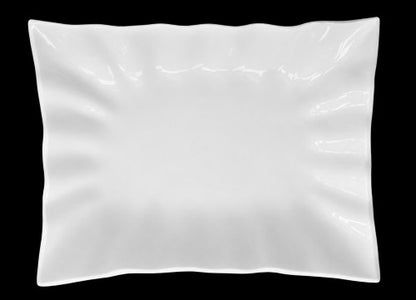 17.7" x 13.8" Heavy-Duty Wavy Rectangular Melamine Tray Item #57017