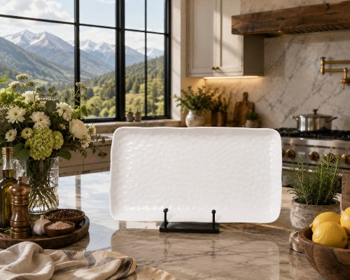 18" x 9.5" Heavy-Duty Coupe Rectangular Melamine Platter Item #57019