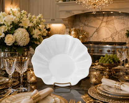 18.6" x 5.75" Heavy-Duty Scalloped Melamine Tray Item #57021