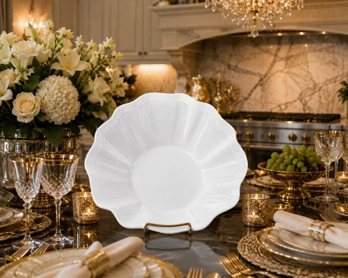 18.6" x 5.75" Heavy-Duty Scalloped Melamine Tray Item #57021