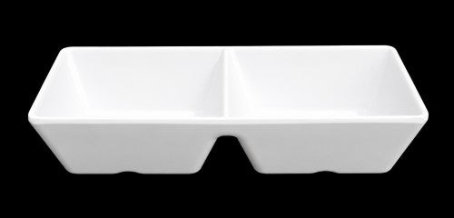 7.8" x 3.95" Heavy Duty 2-Sectional Melamine Dish Item #57023