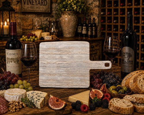 13.85" x 7.5" 100% Melamine Food Board with Handle Item #57039