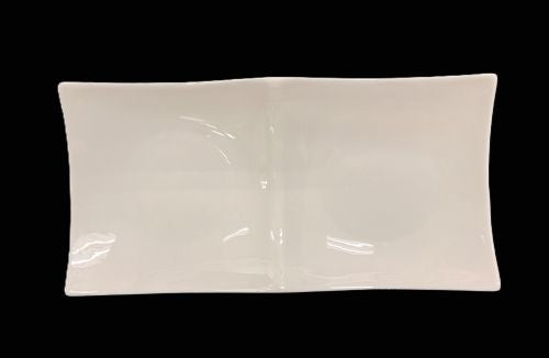 7.75" Rectangular 2 Sectional Dish - Item #57136