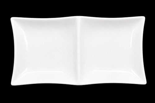 7.75" Rectangular 2 Sectional Dish - Item #57136