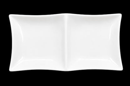 7.75" Rectangular 2 Sectional Dish - Item #57136