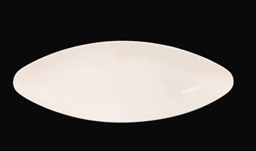 15.75" – Off White Oval Plate - Item #57228