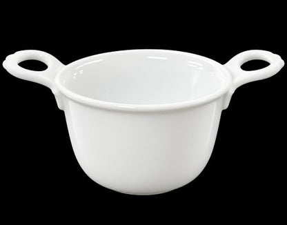 4.75" White Porcelain Stew Pot with Handles – Item #57854