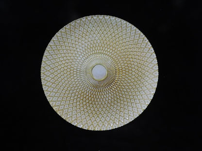 13" Gold Peacock Glass Charger Plate - Item #57895