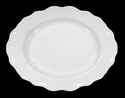 17.75" White Oval Serving Platter – Item #57982