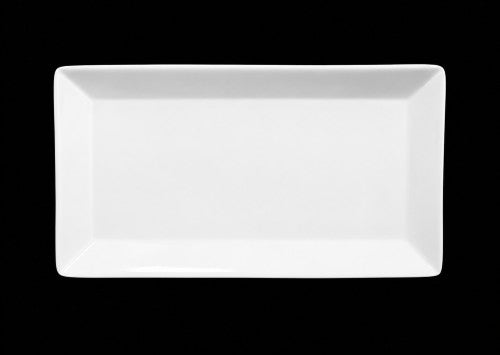 19" x 7.75" White Rectangular Melamine Tray Item #51581-1