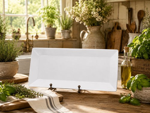 12.8" x 5.25" Rectangular 30% Melamine Tray Item #58037
