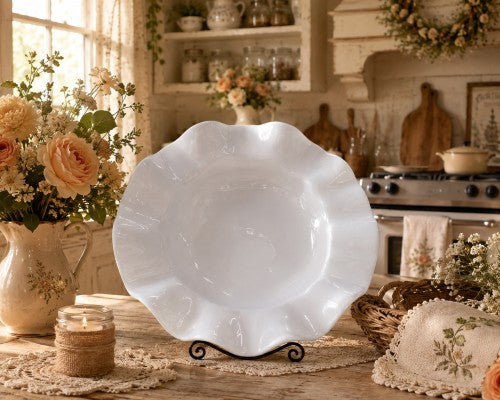 15" x 5.5" Wavy Rim Melamine Bowl Item #59721