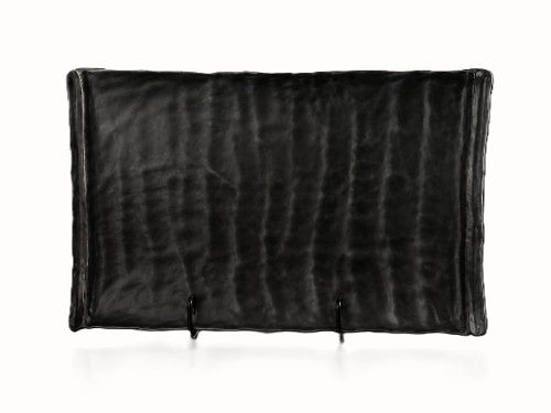 10.31" x 6.57" Rectangular Black Melamine Platter Item #59722