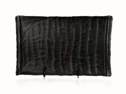 10.31" x 6.57" Rectangular Black Melamine Platter Item #59722