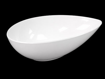 11" x 8.6" White Melamine Oval Bowl Item #59741