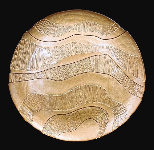 13" Waves Gold Charger Plate - Item #62896