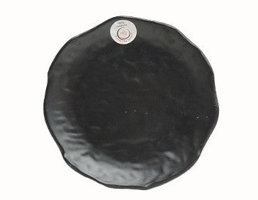 9.84 x 1.10" Round Matte Black Plate, 100% Melamine Item #65019
