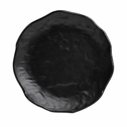 8.25" Round Matte Black Plate, 100% Melamine Item #65019