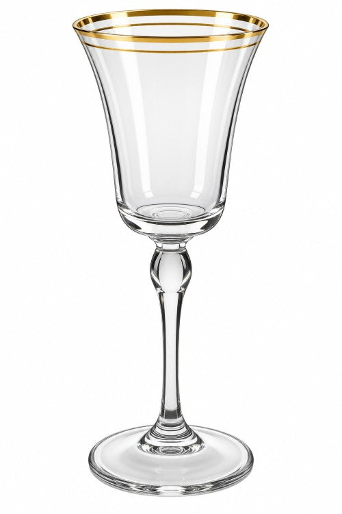 9 oz. Wine Glass with Double Gold Rim Item #65419