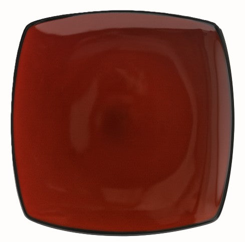 Deep Red Square Plate - Item #65788-3