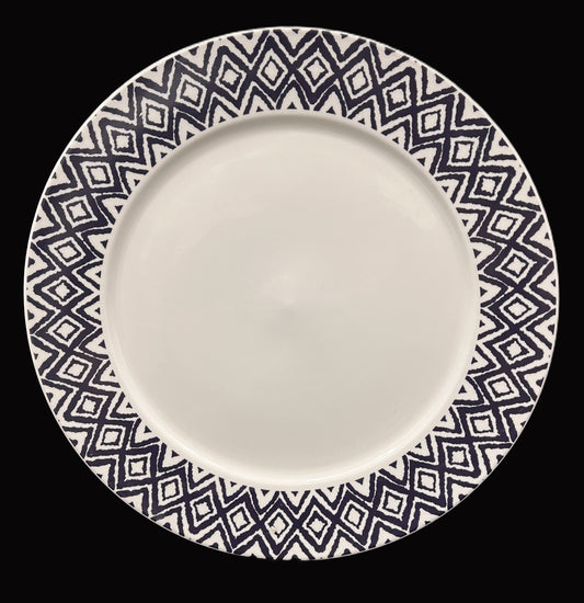 11" Black Mosaic Dinner Plate - Item #65842
