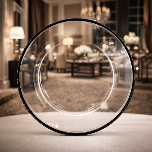 13" Black Thin Rim Charger Plate - Item #66054-1