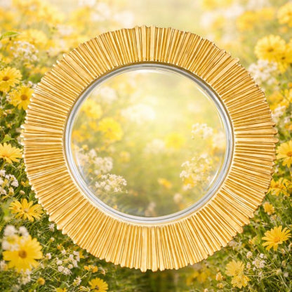 13" Gold Fluted Rim Glass Charger Plate - 66055