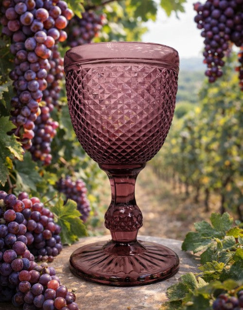 9 OZ DUSTY ROSE GOBLET GLASS Item #66068