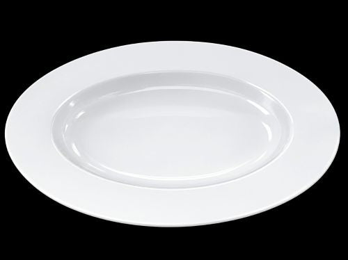 16.5" x 11.5" White Oval Serving Bowl – Item #66113