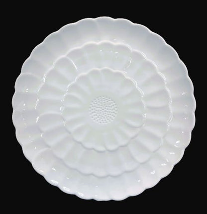 11.5" White Flower Plate - Item #66279