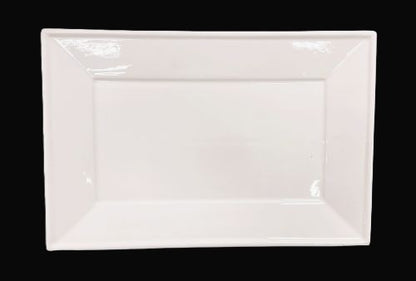 13.75" Off White Rectangular Plate - Item #66287
