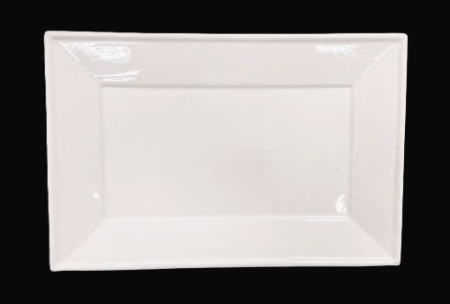 13.75" Off White Rectangular Plate - Item #66287