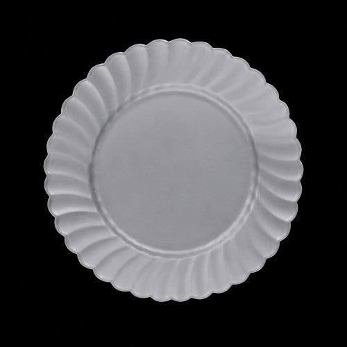 13" Silver Flair Plastic Charger Plate - Item #66361