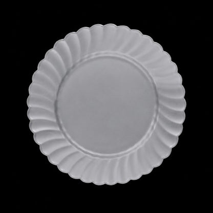 13" Silver Flair Plastic Charger Plate - Item #66361