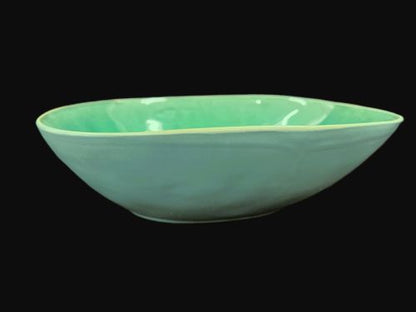 8" Dark Green Almond Shape Bowl - Item #66466