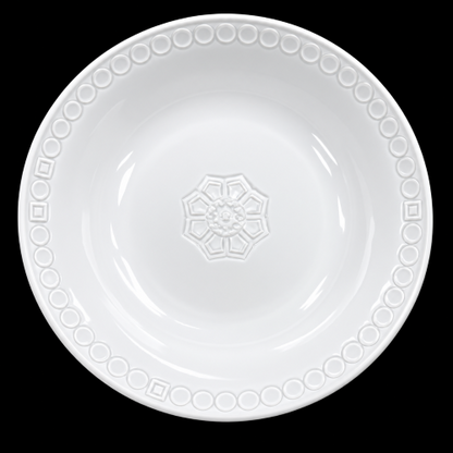 9.25" Beige Flower Plate - Item #66553
