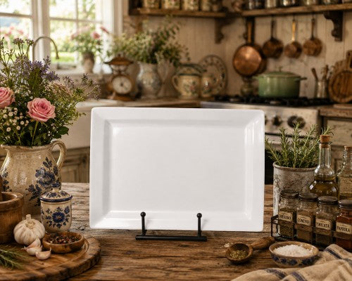 12.75" x 10.45" Heavy-Duty Rectangular Plate – 100% Melamine Item #66671
