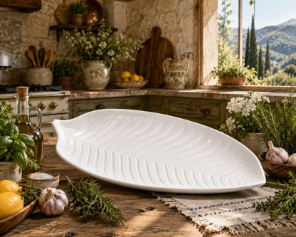 17.5" Melamine Leaf Shape Plate – Item #66676