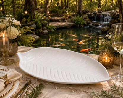 20.75" Melamine Leaf Shape Plate – Item #66677