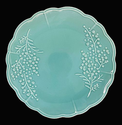 8.75 INCH TEAL SALAD PLATE Item #66708-1