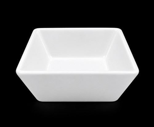 3.25" Square Porcelain Bowl – 4 oz – Item #55503